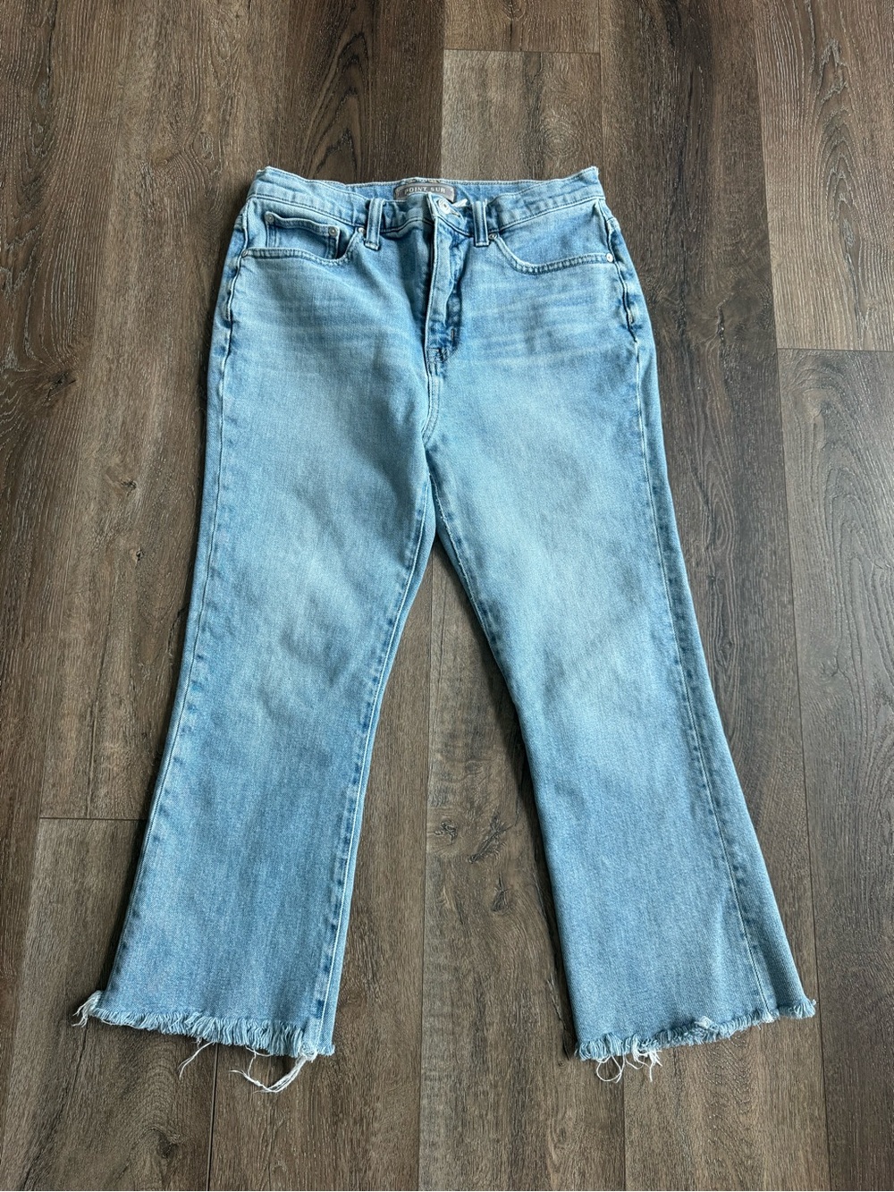 Point Sur Light Blue Women's Denim Jeans Frayed Hem Size 29